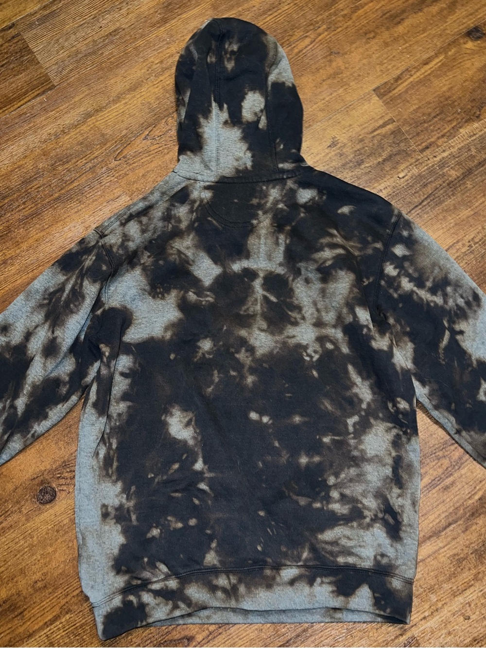 Carhartt Loose Fit Black Gray Acid Wash Custom Pullover Sweatshirt Hoodie Size M - Picture 5 of 10